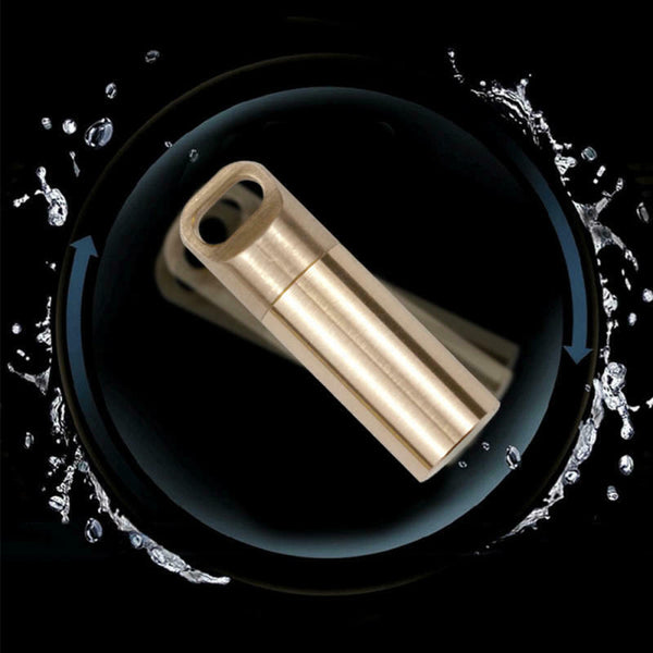 Waterproof Pill Box Case Holder Container Metal Capsule Bottle Keychain  QUR