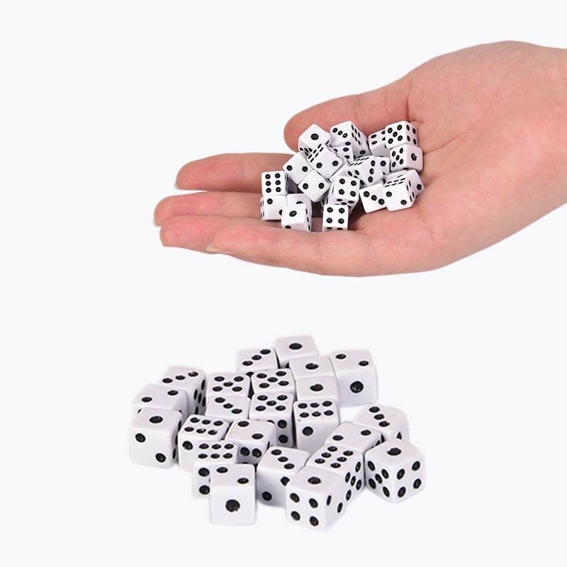 50pcs/lot 8mm Dices For Board Game Bar Gambling Game Set Club Party AccessoryNME