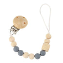 Silicone Wood Baby Pacifier Clips Newborn Teething Teether Holder Chains A