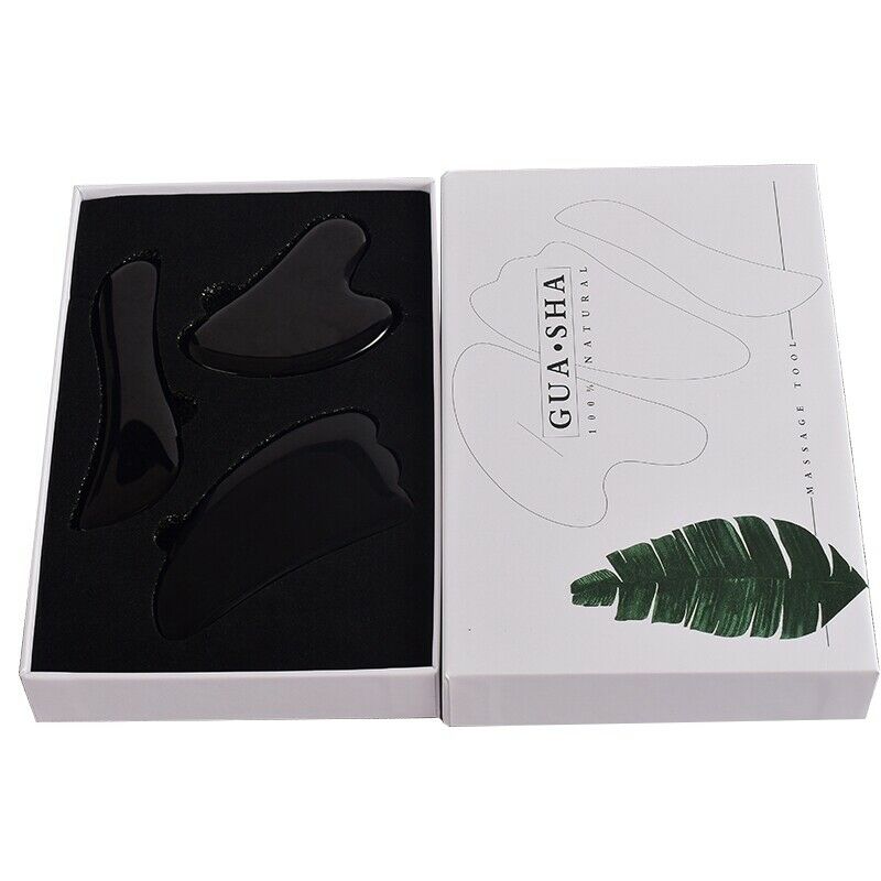 Face Full Body Scraper Black Obsidian Scraping Board Set Back Ankle Scrapin V4J3