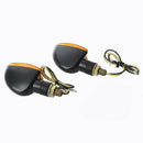 2 PCS Mini Indicator Warning Light Motorcycle 2W - Yellow