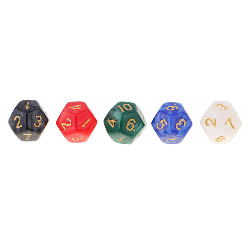 Pack of 50 D12 Dice 16mm Multicolored Die with Dice Bag for Children Kids Xmas