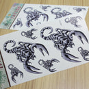 2 Sheet Grey Scorpion Design Temporary Waterproof Tattoos Stickers Bod dsf
