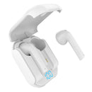JC-16 TWS Bluetooth Earbuds with Mic Digital Display Charging Case (White)