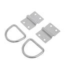 2Pcs Stainless Steel D Ring Tie Down Lashing Point Anchor Fixing Cleat Plate
