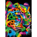 5D DIY Full Round Drill Diamond Painting Colorful Tiger Cross Stitch Craft
