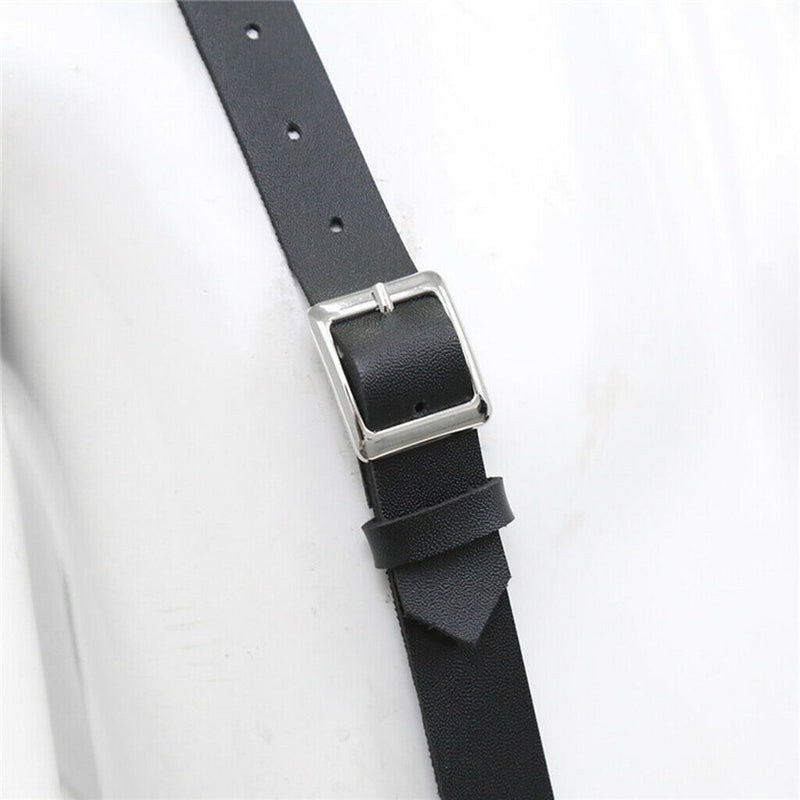 Womens Leather Body Chest Harness Belt Rivet Cage Bra Strap Metal  Party