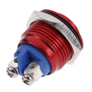 1PC 19mm waterproof red momentary metal push button reset switch high he3C