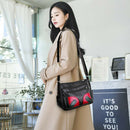 Retro Mummy Leather Flower Shoulder Totes Women Multi-zipper Crossbody Bags