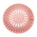 Silicone Sink Strainer Water Stopper Floor Drain Hair Bathtub Plug (Pink) A