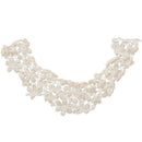 beige cotton flower cut-out lace collar charming sewing applique style 04 M9C4