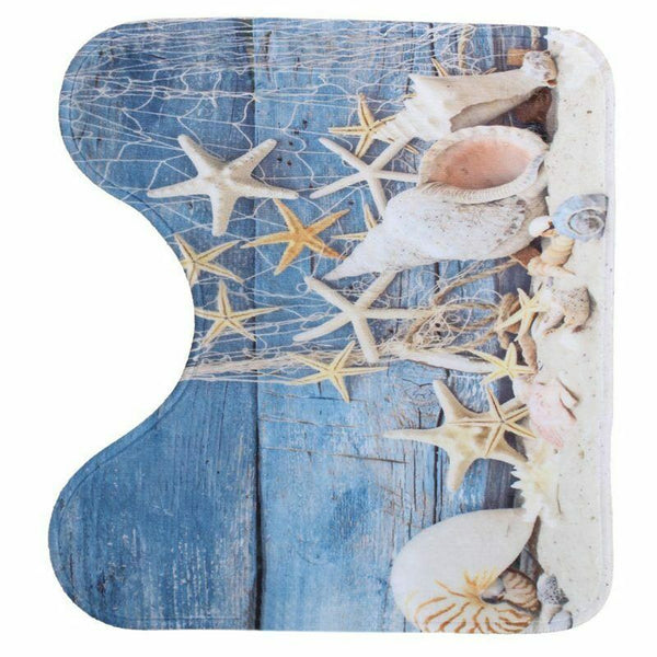 3 Piece Floral Non Slip Soft Bath Mat Set Pedestal Bathroom Toilet Cover Ru R6J7