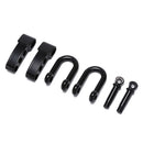 2pcs black zinc alloy buckle adjustable clip survival bracelet paracord M&E BX