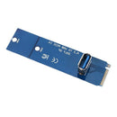 M.2 To Usb3.0 Pci-E 16X Slot Riser Card Vga Expansion Cable Line Blue M6G8