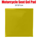 Motorcycle Seat Gel Pad Shock Absorption Mat Cushion Yellow (25x25x1cm)