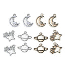 30pcs Mixed Moon Stars Charms Acrylic Pendant DIY Jewelry Findings Gifts