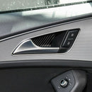 Carbon Fiber Front Rear Door Handle Bowl Trim for Audi A6 A7 12-18 Door Han