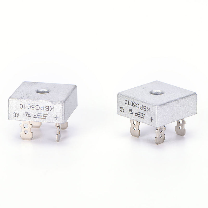 2PCS  KBPC5010 50A 1000V Metal Case Single Phases Diode Bridge Rectifier WGB Cy