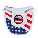 Semicircle Golf Mallet Putter Cover Protector with USA Flag Design