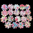 100PCs Flower Shape Wooden Sewing Button 2 Holes for DIY Craft Supplies 20mm