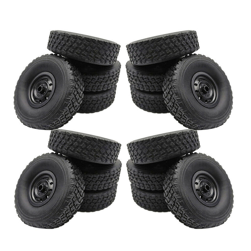 16Pcs RC Car Tire Tyres for WPL B14 B24 B24K C24 B36K Rock Crawler Accs