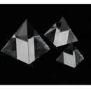 2.4'' Transparent K9 Crystal Optical Pyramid Prism, Paperweight Collectible Home