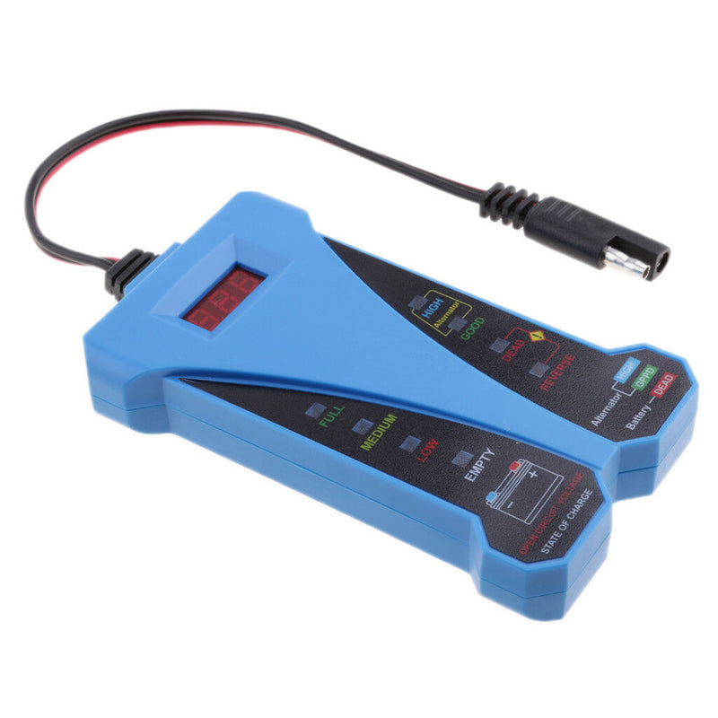 12V Digital Battery Auto Alternator Tester LED LCD for Car Motorcycle Truck