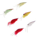 6pcs Shrimp/Prawn Flies For Bass, Sea Trout, Salmon, Pollock