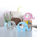 Wooden Elephant Money Bank Coin Saving Box Piggy Bank Toys For Children~Pink