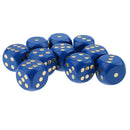 Set of 10 Wooden D6 Dice 3cm Gaming Dice for D&D RPG Accessories Blue
