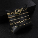 5 Pcs Women Fashion Boho Crystal Bracelets Golden Wrist Jewelry Bracelets C E9K7