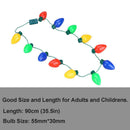 LED Christmas Lights Necklace Light Up Bulb Wedding Party Celebration Decor Lamp