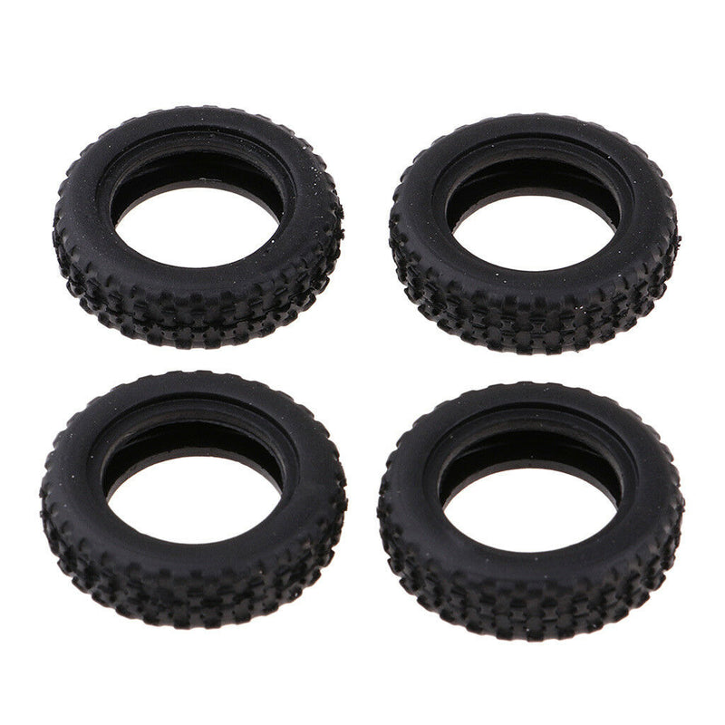 Durable Plastic Tire Tyre Black for WLtoys K979/K989 Spare Parts, Pack of 4
