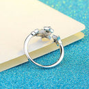 Elegant Star Diamond Ring Crystal Open Rings Wedding Party Jewelry For Wome U3U5
