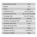 Mini T19 Sport 3000mAh Bluetooth 5.0  Earphone Headset With Flashlight