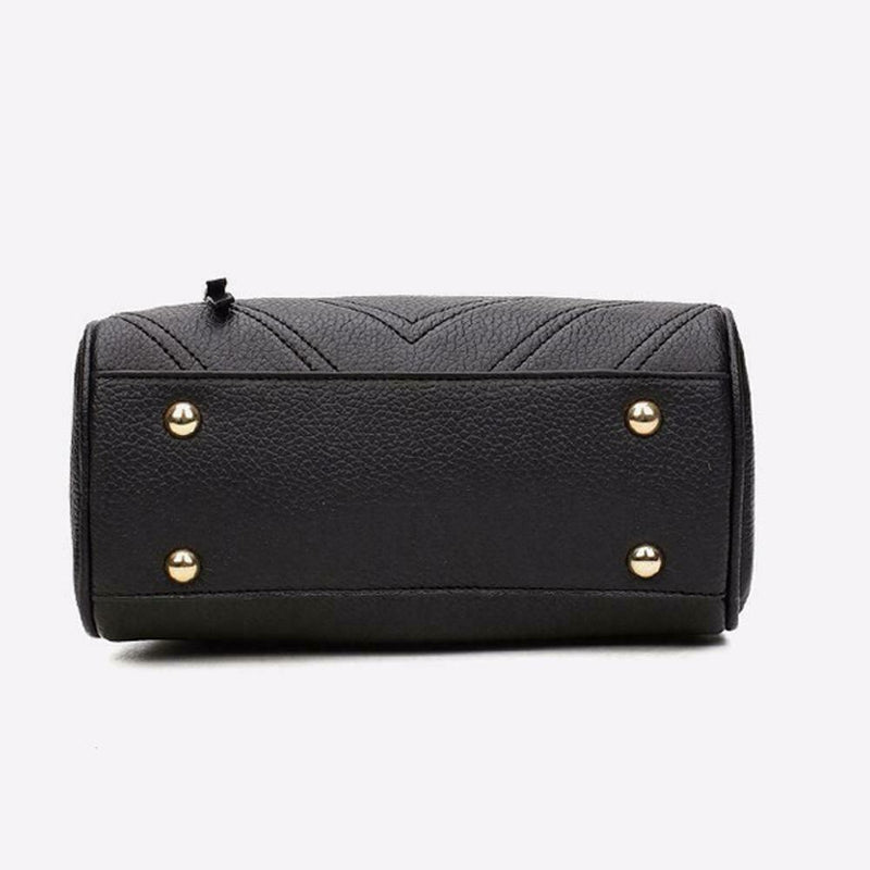 Women Messenger Handbag Shoulder Bag PU Leather Satchel Sling Bag/Black A