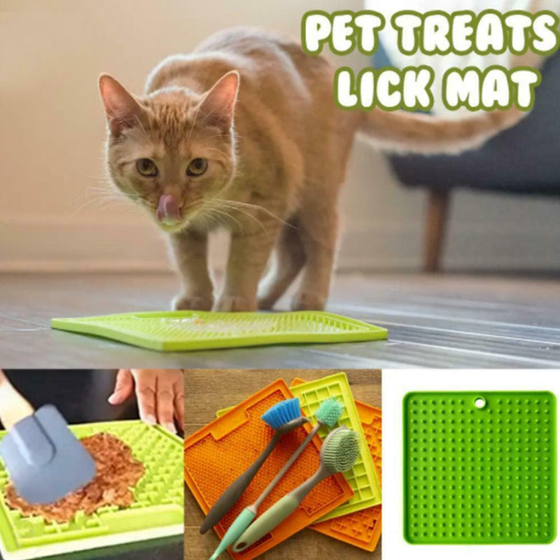 Pet Lick Food Mat for Dogs Cats Licky Slow Feeder Pet Feeding Licking Pad