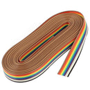 5M 10 Pin Rainbow Color Flat Ribbon Cable Wire Rainbow Cable New