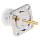 Copper RF Connector N-KFD Female Jack Flange Base Long Solder Pin Termin_
