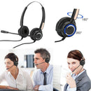 4-Pin RJ9 Call Center Office Noise Cancelling Corded Headset Headphone with