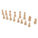 16pcs Plastic Chess Pieces/Chessmen Set - King Queen Bishop Knight Rook Pawn