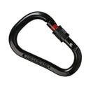 24KN Aluminum Screwgate Carabiner Screw Lock Caribeaner D-ring Hook Black