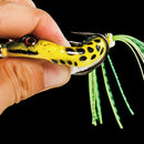 1PC Cute Frog Topwater Fishing Lure Crankbait Hooks Bass Bait Tackle 7colors`OZ