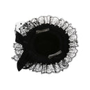 Black Mini Hat Feather Hair Clip with Bow