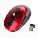Optical Wireless Mouse USB Receiver RF 2.4G For Desktop & Laptop red