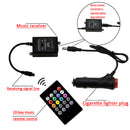 1Pcs Car Interior 5050 SMD 72LED 12V RGB LED Strip Lights 20Key IR Controller