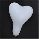 White 6' Latex Hearts Balloons x 5 - Qualatex M6G1