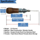 Sewing Stitching Awl Tool Kit Diy Craft Leather Canvas Bag Belt Repair Lock