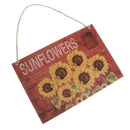 Sunflower Handpainted Wooden Hanging Board Home Wall Garden Art Decorations