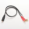 3.5mm 1/8" Stereo Female to 2 Male RCA Jack Adapter AUX Audio Y Cable SplittRKES